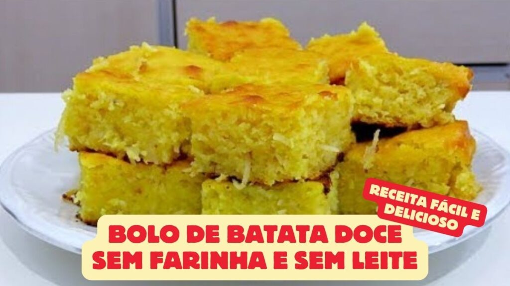 Bolo de Batata Doce Sem Farinha e Sem Leite