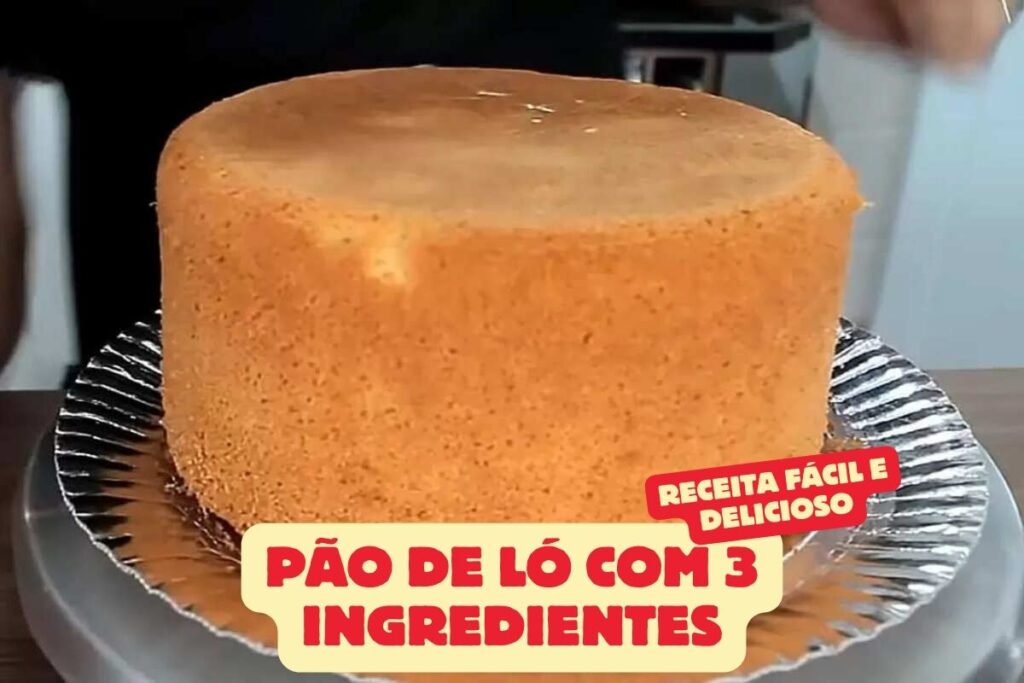 Pão de Ló com 3 Ingredientes