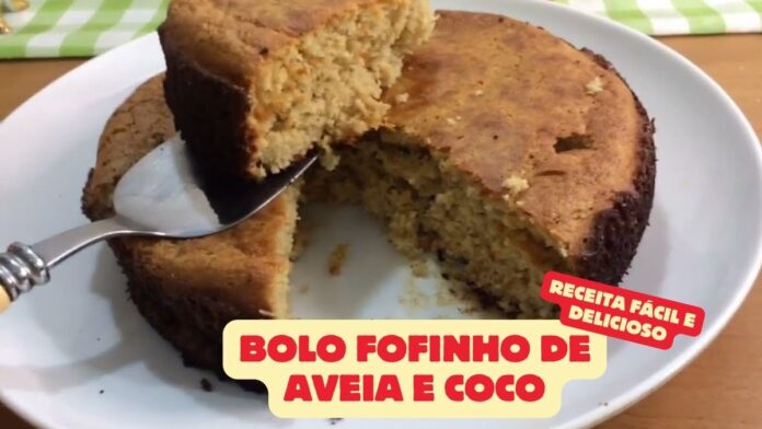 Bolo Fofinho de Aveia e Coco