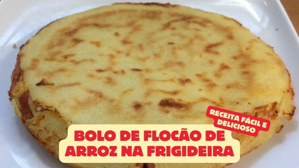 Bolo de Flocão de Arroz na Frigideira