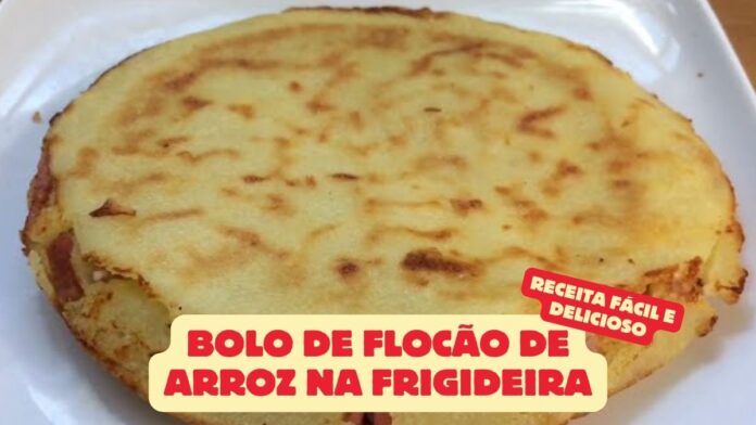 Bolo de Flocão de Arroz na Frigideira