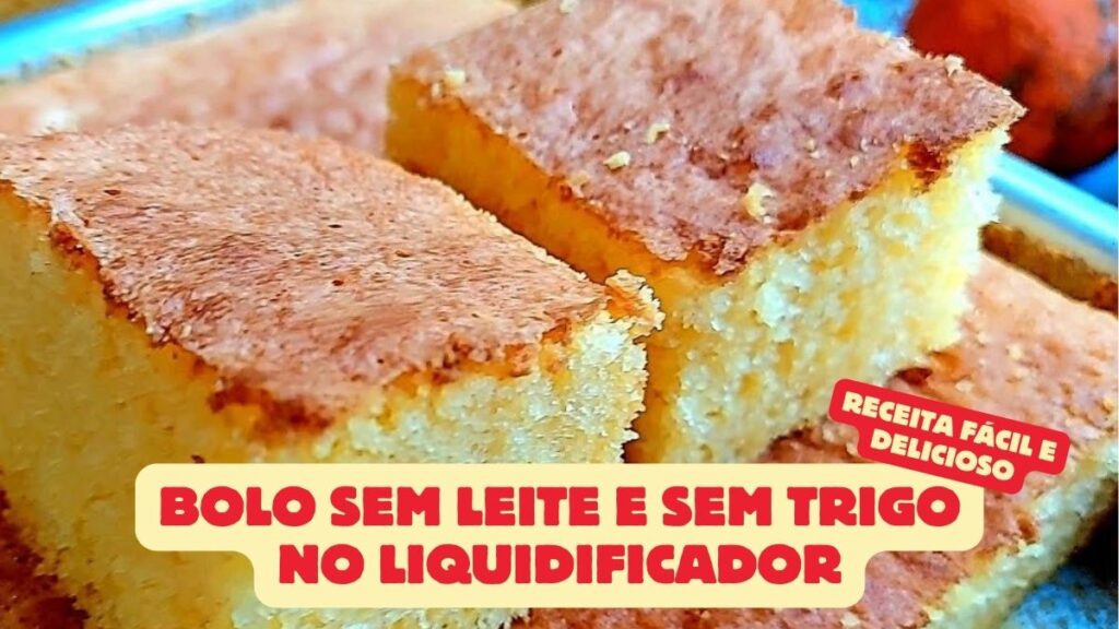 Bolo sem Leite e sem Trigo no Liquidificador