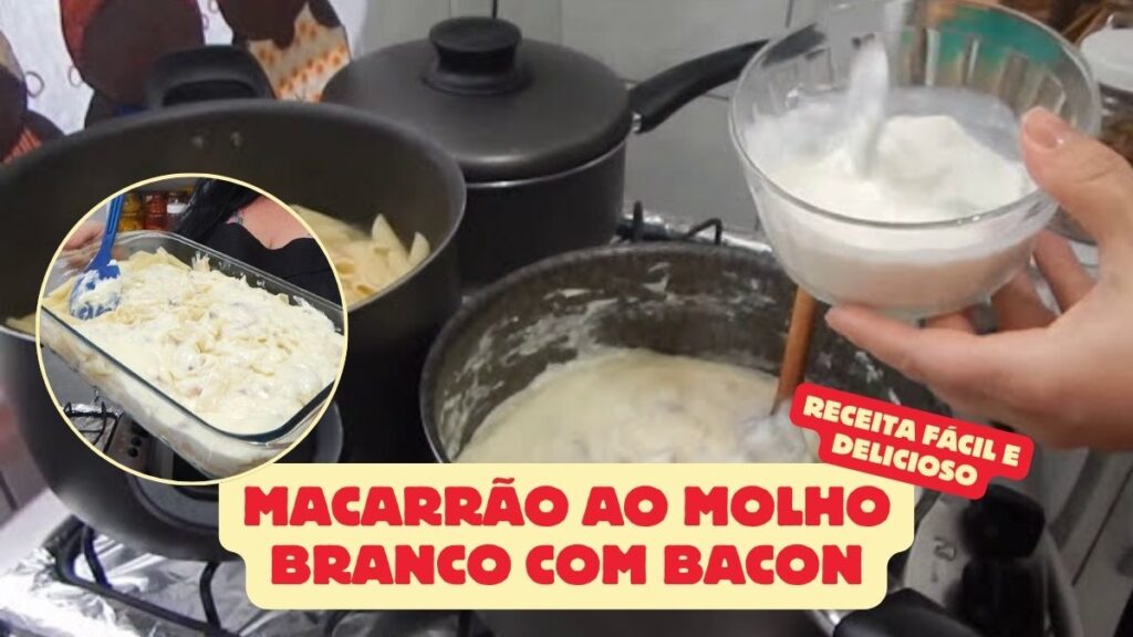 Macarrão ao Molho Branco com Bacon