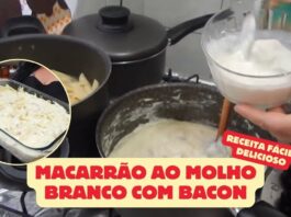 Macarrão ao Molho Branco com Bacon