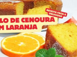 Bolo de Cenoura com Laranja