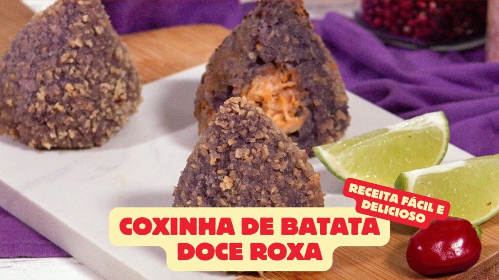 Coxinha de Batata Doce Roxa