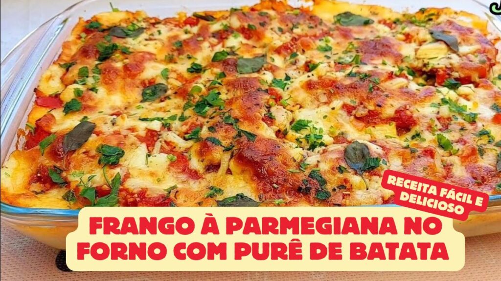 Frango à Parmegiana no Forno com Purê de Batata