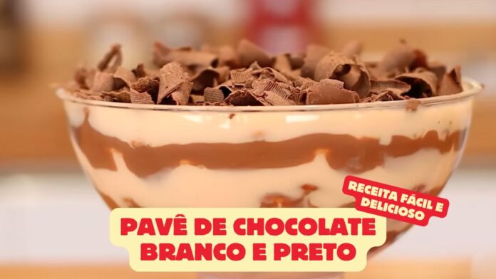 Pavê de Chocolate Branco e Preto Capa