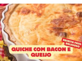 Quiche com Bacon e Queijo