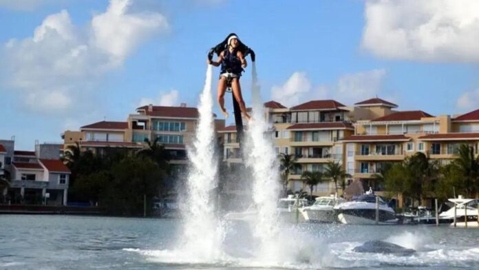 Experimente a emoção dos jetpacks aquáticos em praias de luxo